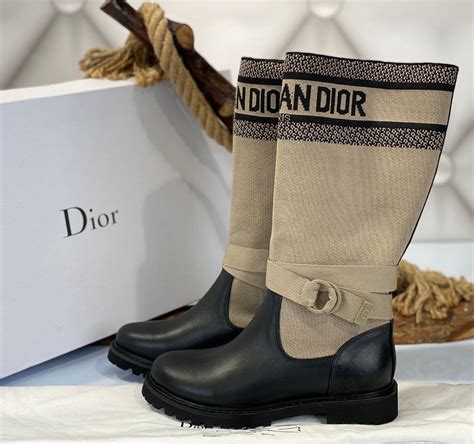 dior d major boot|Dior thigh high boots.